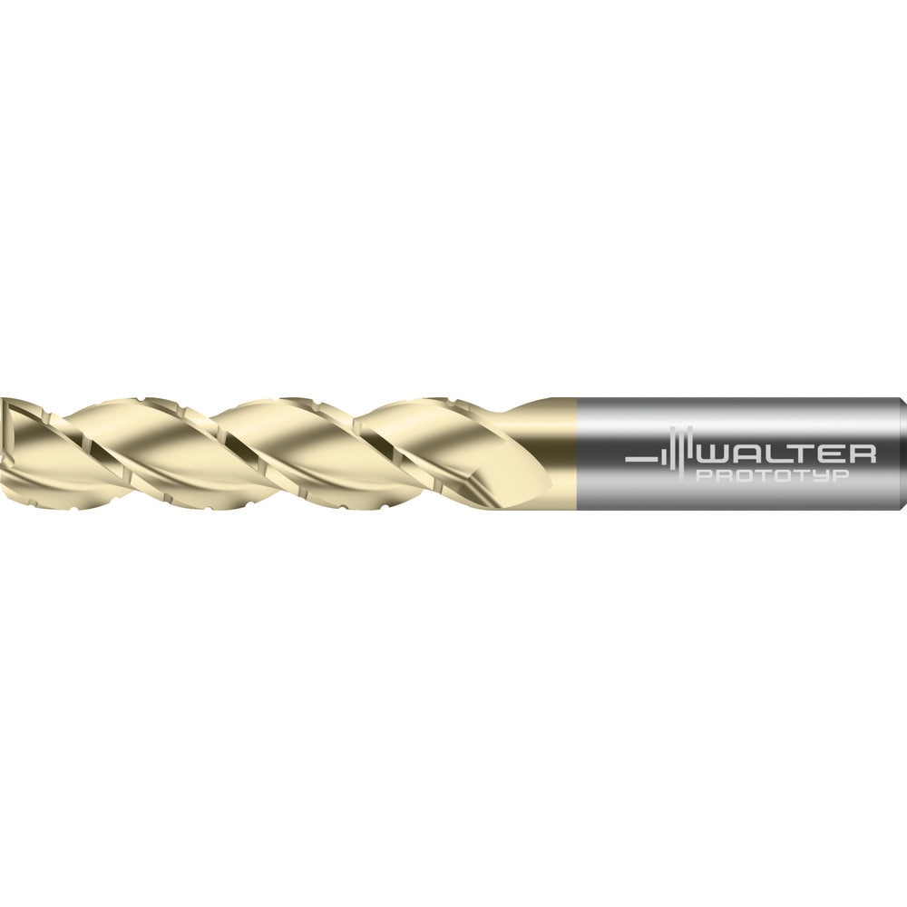 Roughing End Mill: 3/4" Dia, 3 Flute, Single End, Solid Carbide, Chipbreaker