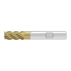 Corner Chamfer End Mill: 20.00 mm Dia, 38.00 mm LOC, 4 Flute, 0.30 mm Chamfer Width, Solid Carbide