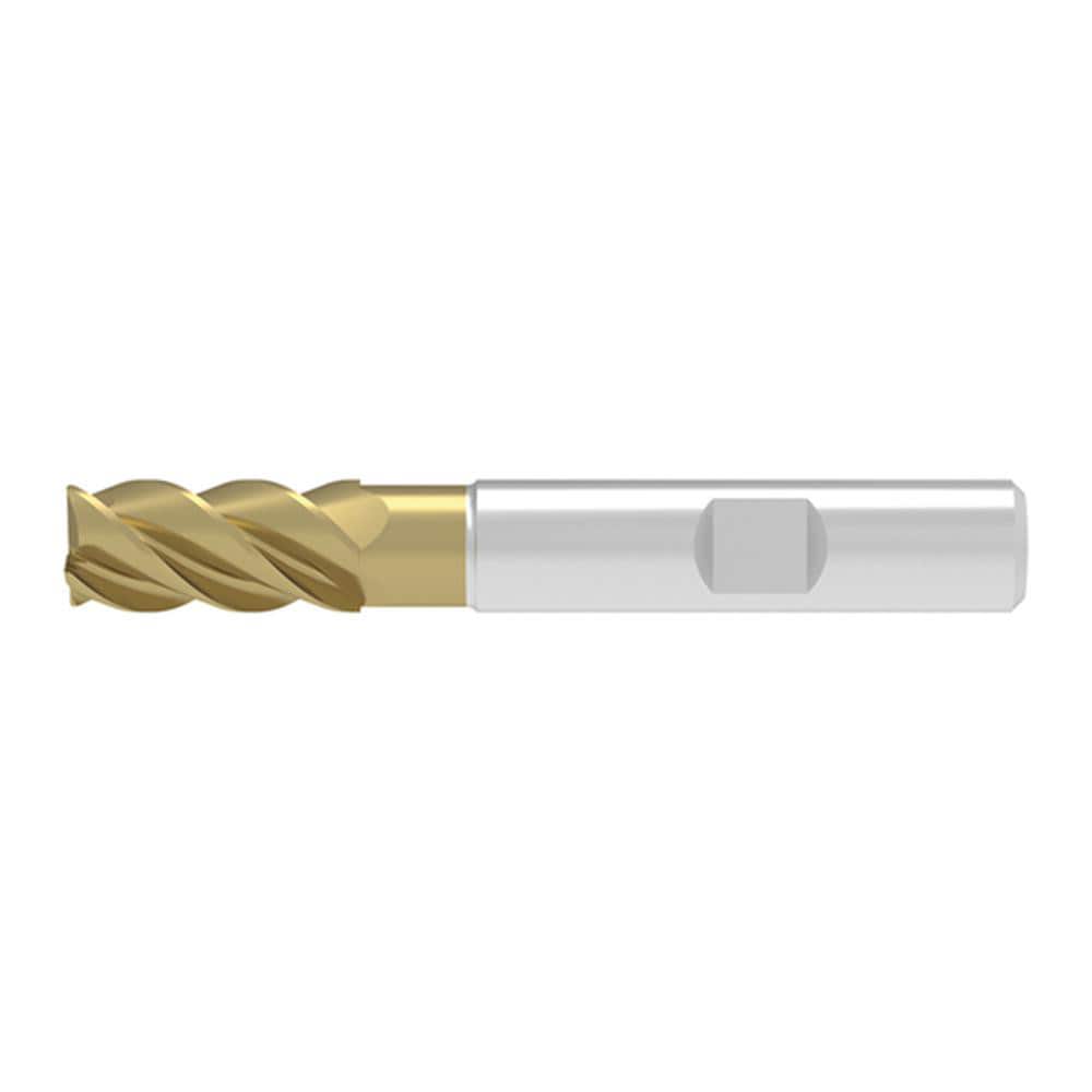 Corner Chamfer End Mill: 16.00 mm Dia, 32.00 mm LOC, 4 Flute, 0.20 mm Chamfer Width, Solid Carbide
