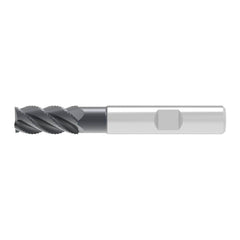 Corner Chamfer End Mill: 6.00 mm Dia, 13.00 mm LOC, 4 Flute, 0.17 mm Chamfer Width, Solid Carbide