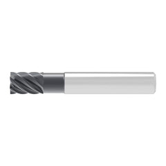 Corner Chamfer End Mill: 10.00 mm Dia, 15.00 mm LOC, 6 Flute, 0.20 mm Chamfer Width, Solid Carbide