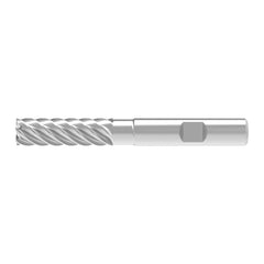 Corner Chamfer End Mill: 6.00 mm Dia, 21.00 mm LOC, 6 Flute, 0.03 mm Chamfer Width, Solid Carbide