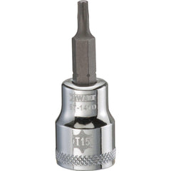 Hand Hex & Torx Bit Sockets; Socket Type: Torx Bit Socket; Drive Size (Fractional Inch): 3/8; Torx Size: T15; Bit Length (Inch): 3