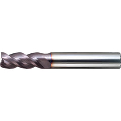 Square End Mill: 3/8" Dia, 3/4" LOC, 3 Flute, Solid Carbide