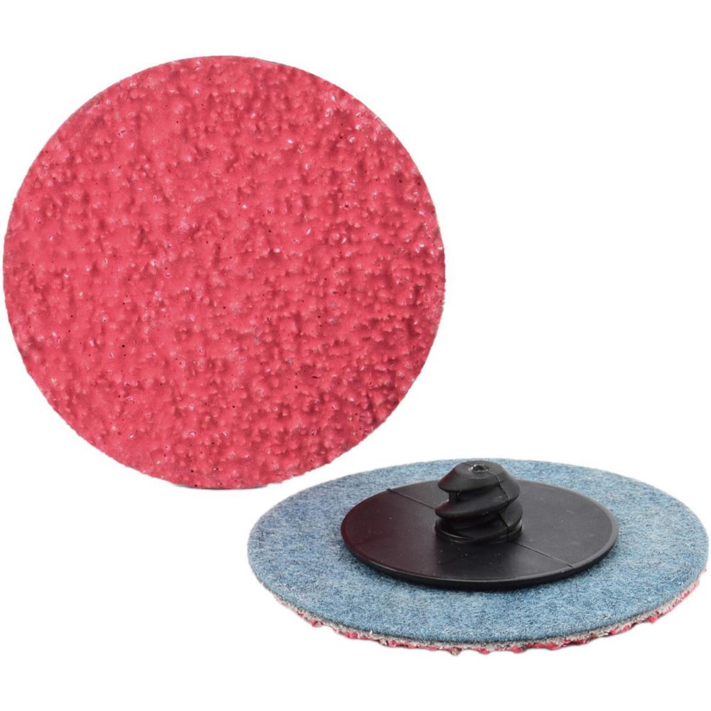 Quick-Change Disc: Type R, 2" Dia, 40 Grit, Ceramic Alumina, Coated