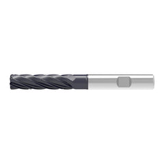 Corner Radius End Mill: 14.00 mm Dia, 57.00 mm LOC, 2.00 mm Radius, 5 Flute, Solid Carbide