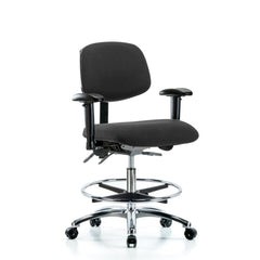 ESD Task Chair: Conductive Cloth, 29" Seat Height, Black