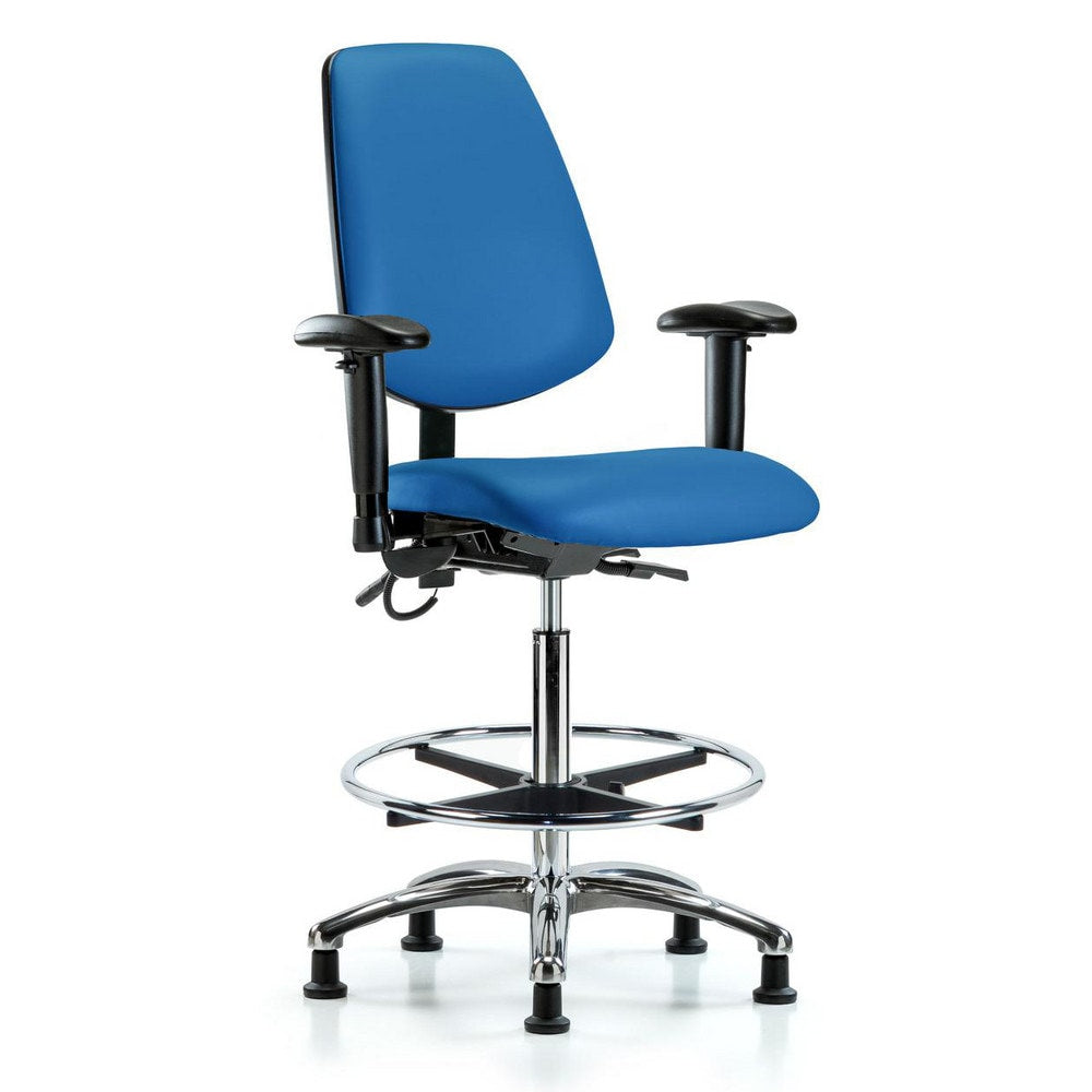 ESD Task Chair: ESD Vinyl, 36" Seat Height, Blue