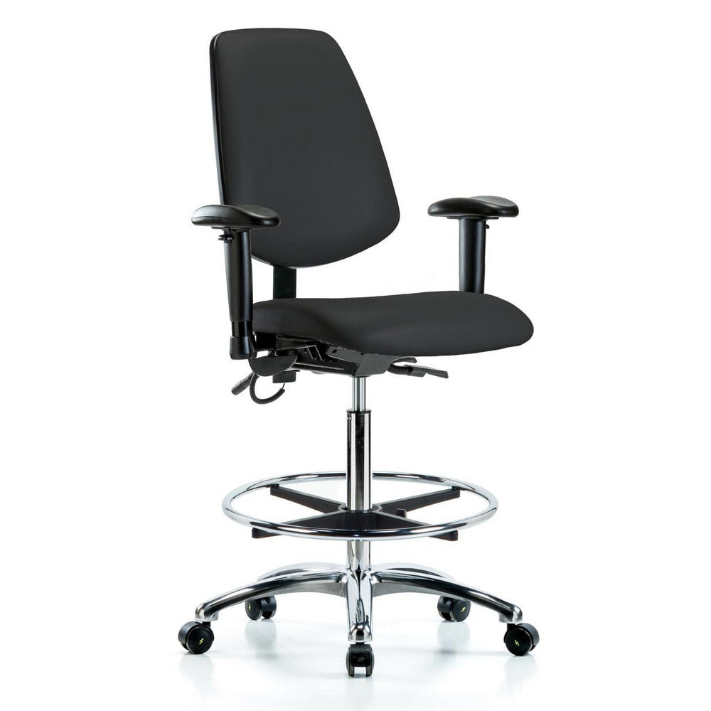 ESD Task Chair: ESD Vinyl, 36" Seat Height, Black