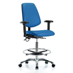 ESD Task Chair: ESD Vinyl, 36" Seat Height, Blue