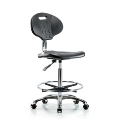 Clean Room Task Chair: Polyurethane, 33-1/2" Seat Height, Black