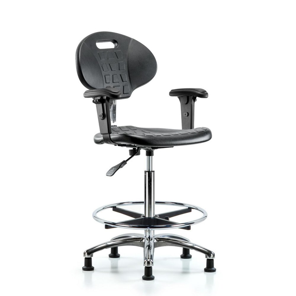 Clean Room Task Chair: Polyurethane, 33-1/2" Seat Height, Black