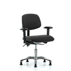 ESD Task Chair: Conductive Cloth, 24" Seat Height, Black