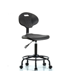 Polyurethane Task Chair: Polyurethane, 30-1/2" Seat Height, Black