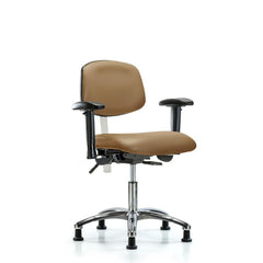 Clean Room Task Chair: Vinyl, 24" Seat Height, Taupe