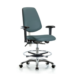 Clean Room Task Chair: Vinyl, 29" Seat Height, Colonial Blue