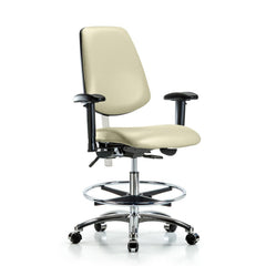 Clean Room Task Chair: Vinyl, 29" Seat Height, Adobe White