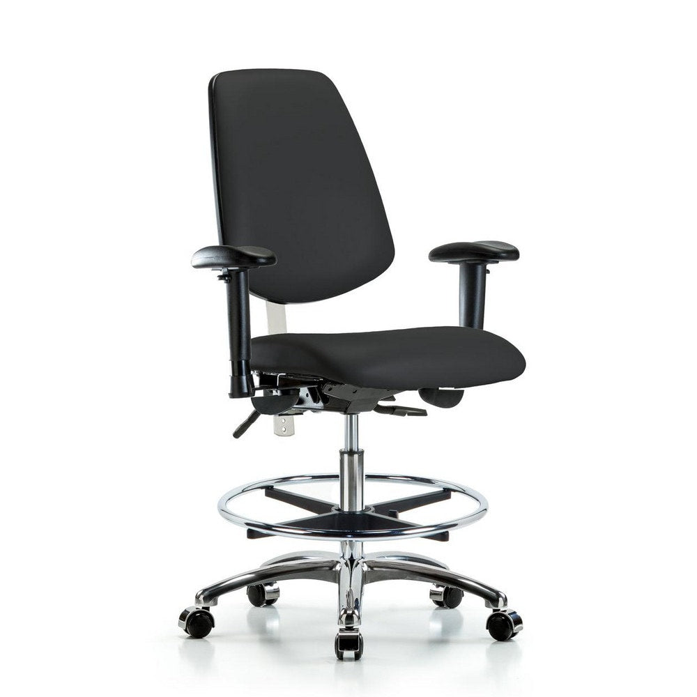 Clean Room Task Chair: Vinyl, 29" Seat Height, Black