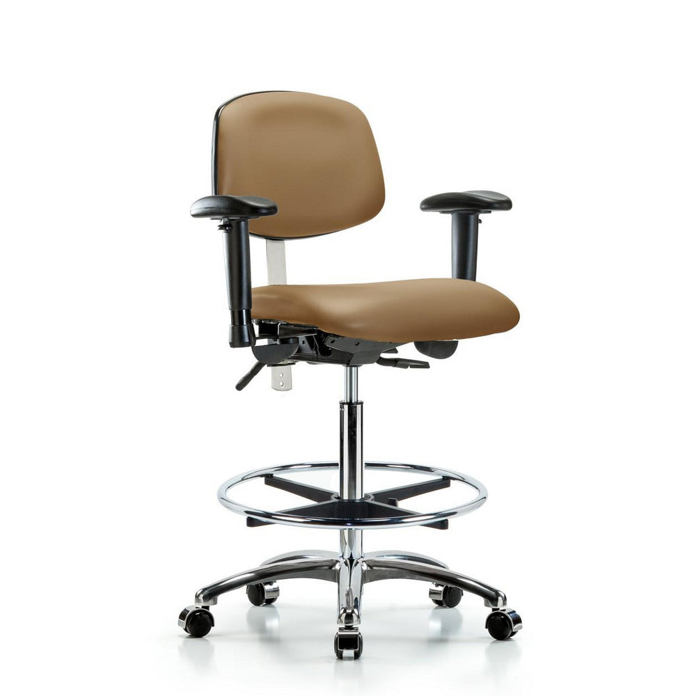 Clean Room Task Chair: Vinyl, 36" Seat Height, Taupe