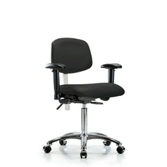 Clean Room Task Chair: Vinyl, 29" Seat Height, Black