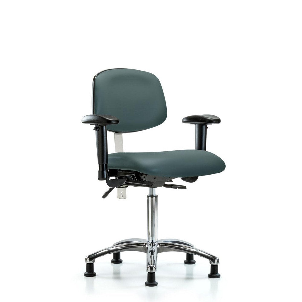 Clean Room Task Chair: Vinyl, 29" Seat Height, Colonial Blue