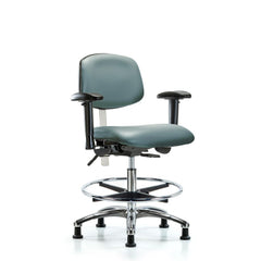 Clean Room Task Chair: Vinyl, 29" Seat Height, Storm