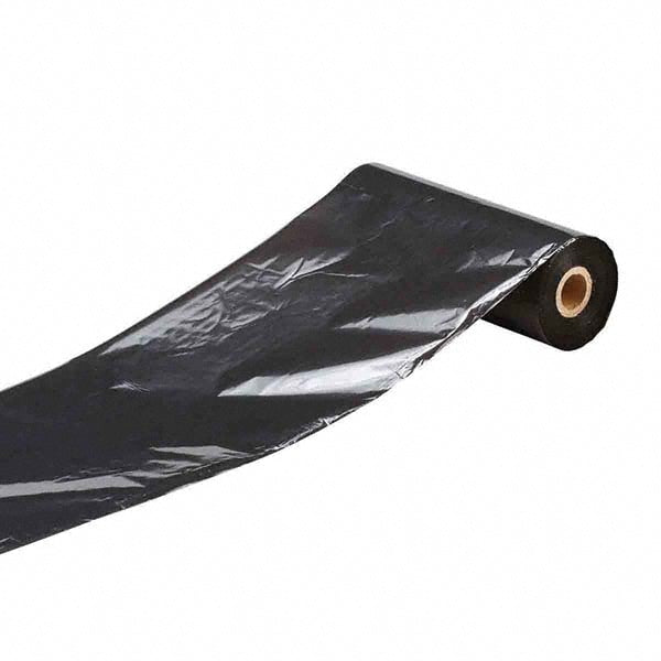 Printer Ribbon: 4" Wide, 360' Long, Black, Wax & Resin