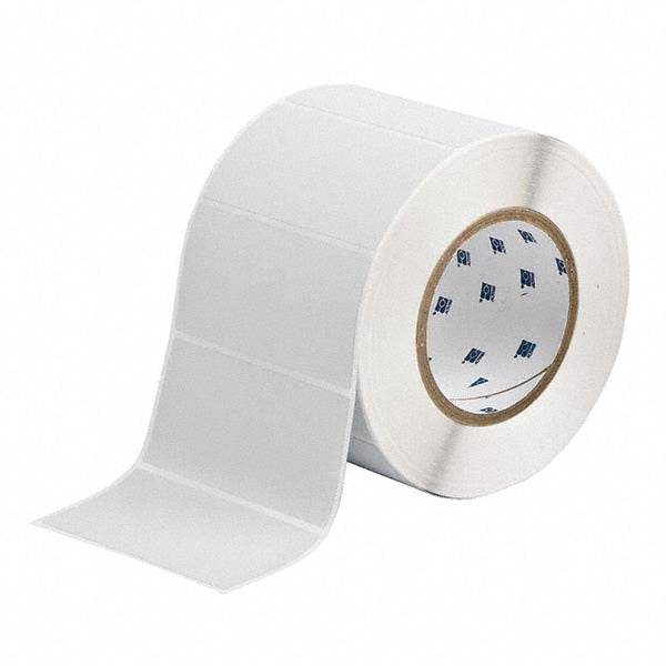 Label Maker Label: Light Gray, Metallized Polyester, 1,000 per Roll