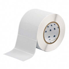 Label Maker Label: Light Gray, Metallized Polyester, 1,000 per Roll