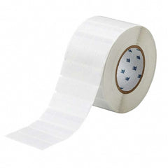 Label Maker Label: Clear & White, Vinyl, 3/4" OAW, 10,000 per Roll