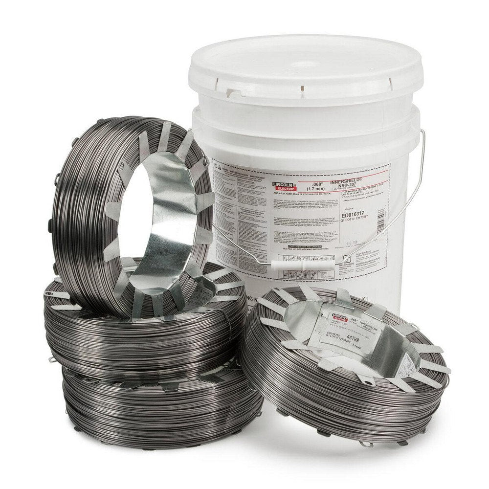 MIG Flux Core Welding Wire: 0.078" Dia, Steel Alloy