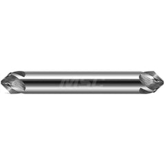 Chamfer Mill: 1/4" Dia, 1/4" Shank Dia, 30.00 deg, 5 Flute, Solid Carbide, Double End