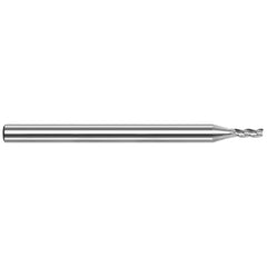 Square End Mill: 0.0400" Dia, 0.2030" LOC, 3 Flute, Solid Carbide