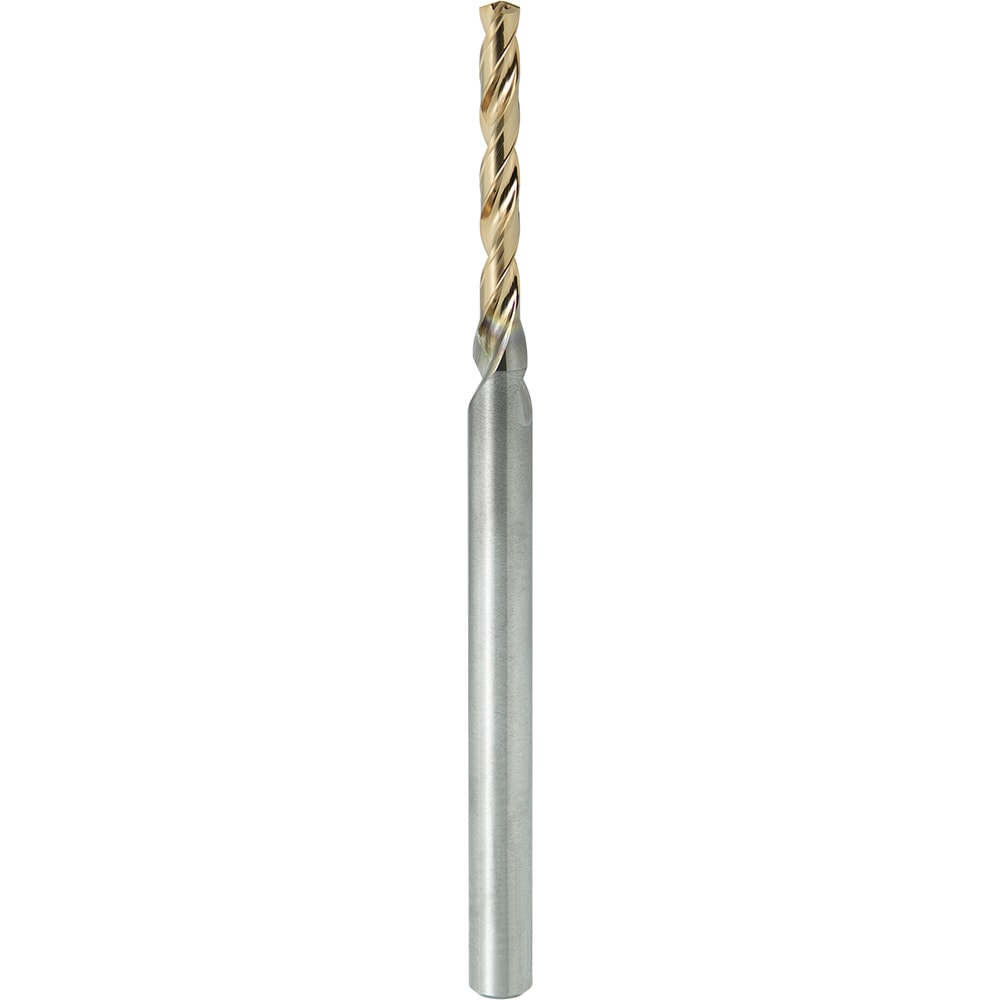 Micro Drill Bit: 1.60 mm Dia, (0.0630"), 139 deg, Solid Carbide