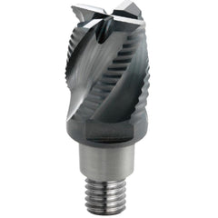 Roughing End Mill Heads; Mill Diameter (mm): 12.70; Mill Diameter (Decimal Inch): 0.5000; Pitch: Variable; Connection Type: iMX12; Length of Cut (mm): 13.2000; End Type: Square; Material: Carbide; Overall Length (mm): 34.75