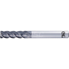 Corner Radius End Mill: 1/4" Dia, 3/4" LOC, 0.0150" Radius, 4 Flute, Solid Carbide