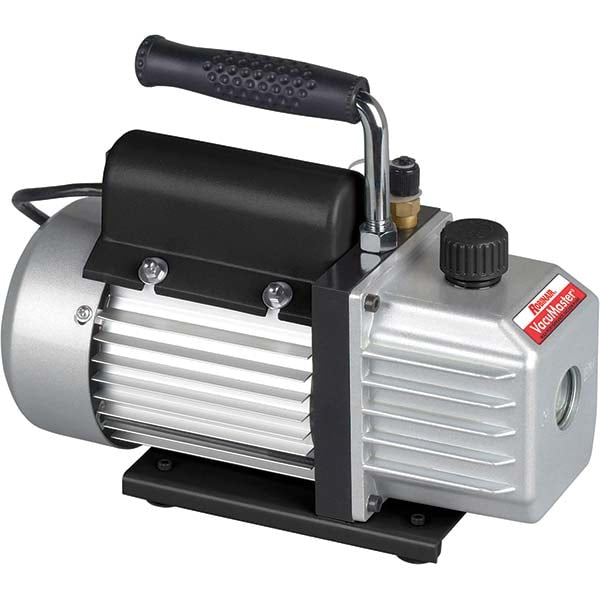 Automotive Vacuum Pumps; Displacement CFM: 1.5; Displacement: 1.5 SCFM; Micron Rating: 115; Oil Capacity: 10 oz; Vacuum Rating: 115; Overall Length: 11.375 in; 288 mm; Overall Width: 124 mm; 4.75 in; Overall Height: 286 mm; 11.25 in; Inlet Port Size: 1/4