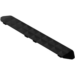 Anti-Fatigue Modular Connector Mat: Wet Environment, 28" Long, 4" Wide, 3/4" Thick, Interlocking Edge, Black