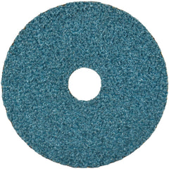 Fiber Disc:  4-1/2" Disc Dia, Arbor Hole, 100 Grit, Zirconia Alumina