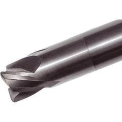 Corner Radius End Mill: 12 mm Dia, 0.60 mm LOC, 3 Flute, Ceramic