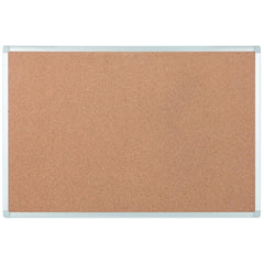 Cork Bulletin Boards; Bulletin Board Type: Open Cork Bulletin Board; Board Color: Brown; Board Material: Cork; Width (Inch): 35.43; Height (Inch): 23.62; Frame Material: Aluminum; Frame Color: Silver