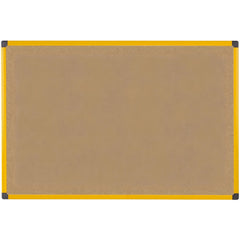 Cork Bulletin Boards; Bulletin Board Type: Open Cork Bulletin Board; Board Color: Brown; Board Material: Cork; Width (Inch): 48; Height (Inch): 36; Frame Material: Aluminum; Frame Color: Yellow