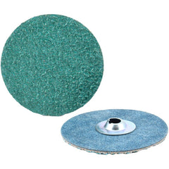 Quick-Change Disc: Type S, 2" Dia, 100 Grit, Zirconia Alumina, Coated
