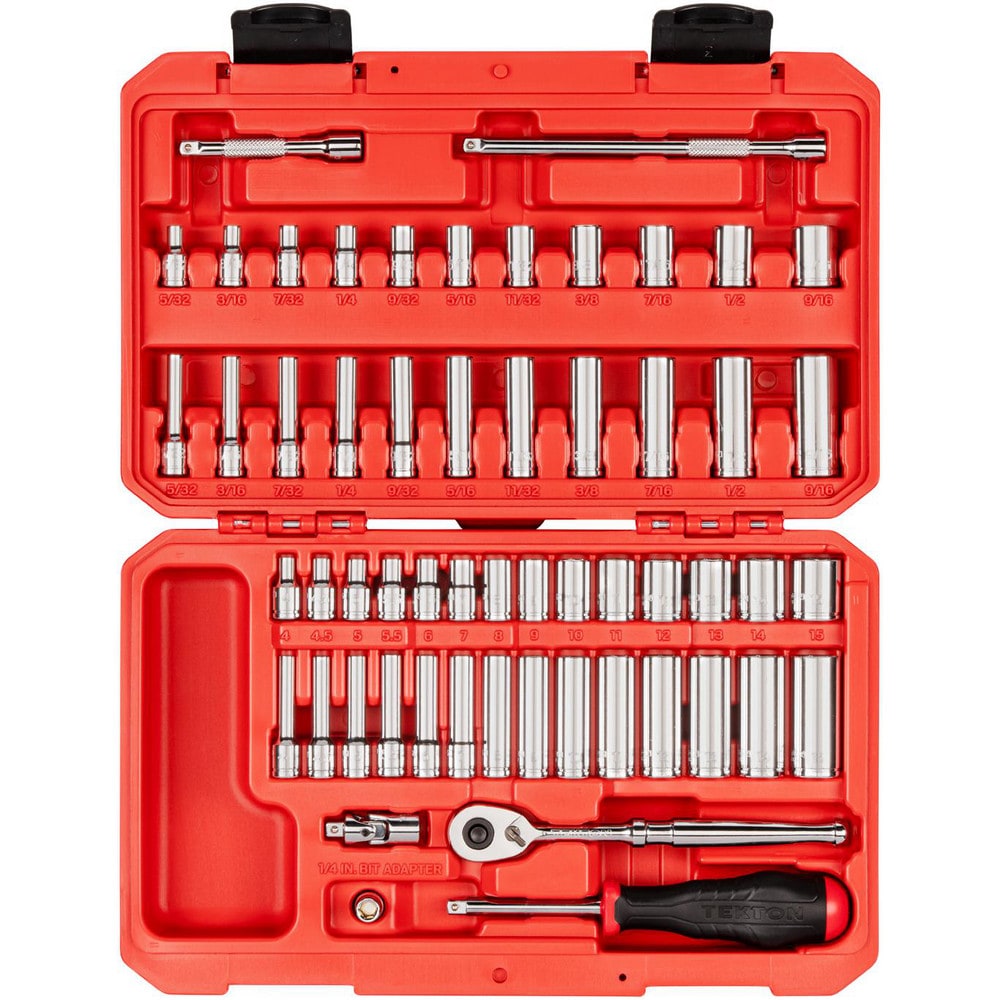 Ratchet & Socket Set Socket Set: 56 Pc, 5/32 to 9/16" Socket