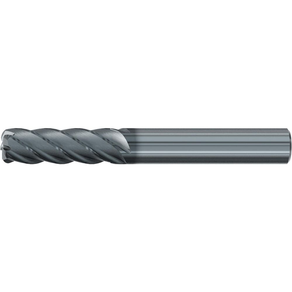 Roughing & Finishing End Mills; Mill Diameter (Fractional Inch): 1/2; Flute Type: Spiral; Number Of Flutes: 5; End Mill Material: Solid Carbide; Length of Cut (Inch): 2; Coating/Finish: AlCr