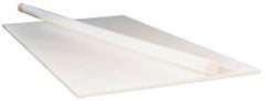 Plastic Sheet: PET, 1/4" Thick, 12" Wide, 1' Long, White