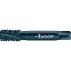 Spiral Flute Tap: 9/16-12, UNC, 4 Flute, Semi-Bottoming Chamfer, 3B Class of Fit, High-Speed Steel-E, Steam Oxide Finish