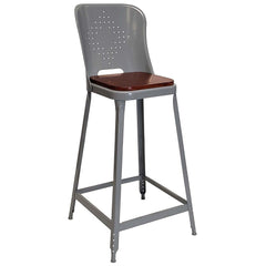 Stationary Stools; Seat Depth: 13 in; Seat Width: 13 in; Product Type: Stool with Back; Base Type: Fixed; Minimum Seat Height: 24 in; Maximum Seat Height: 24 in; Overall Width: 13 in; Overall Depth: 13 in