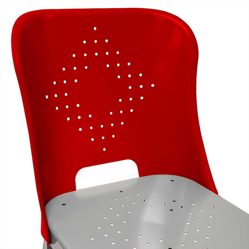 Cushions, Casters & Chair Accessories; Type: Stool Back; For Use With: Lyon 1901 Steel Stool; Material: Steel; Color: Red