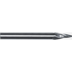 Tapered End Mill: 7 deg Angle per Side, 3/32" Small Dia, 1/2" LOC, 3 Flute, Tapered End